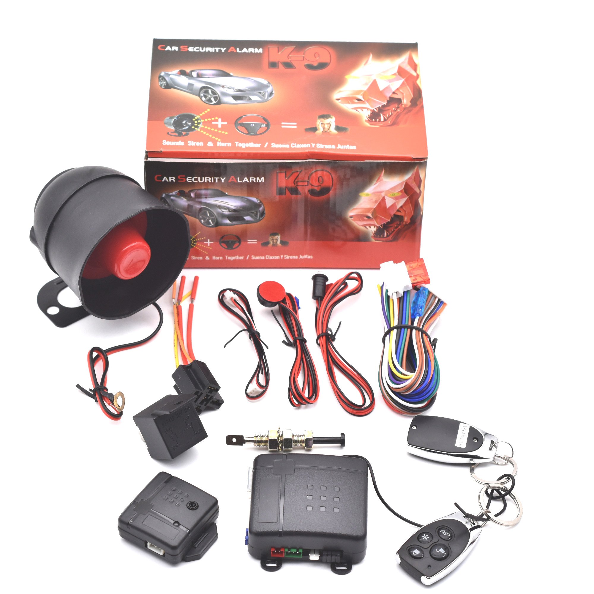 High quality and universal anti-hijacking car alarm system one way fixed learning code 370Mhz car alarm for Genius Nemesis