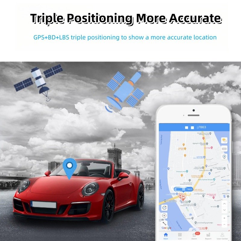 GPS Locator for Car Children Elderly Anti-Lost Location Tracker with 4G Network Waterproof SOS Function Vibration Alarm