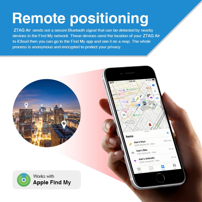FindMy Tag Remote Anti Lost Alarm Key Finder Smart Luggage Wallet Car Phone Wireless Key Finder