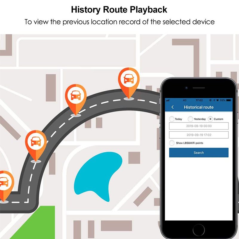 Real-Time Historical Route Locator Mini Smart Vehicle GPS Tracker 4G tk806 LTE Device for Car Motorcycle Tracking Remote Control