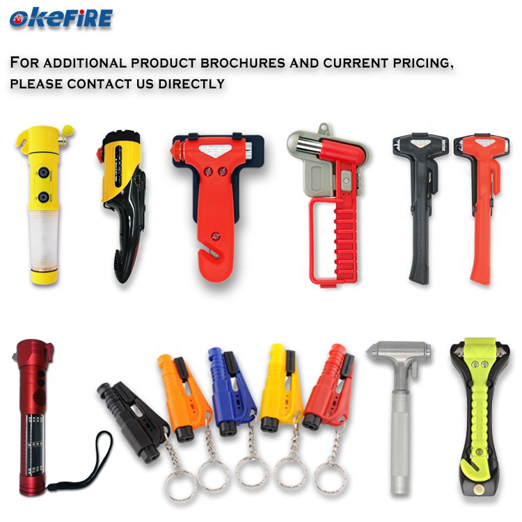 Okefire LED Magnetic Rechargeable Multifunctional Emergency Hammer with Acousto-optic Alarm