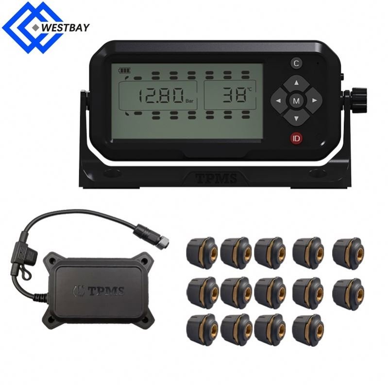 Westbay Trailer TPMS Tire Pressure Monitoring System with External Built-in Sensor for Heavy Trucks