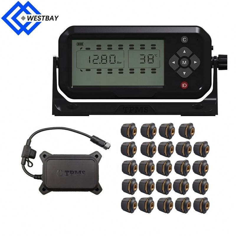 Westbay Trailer TPMS Tire Pressure Monitoring System with External Built-in Sensor for Heavy Trucks