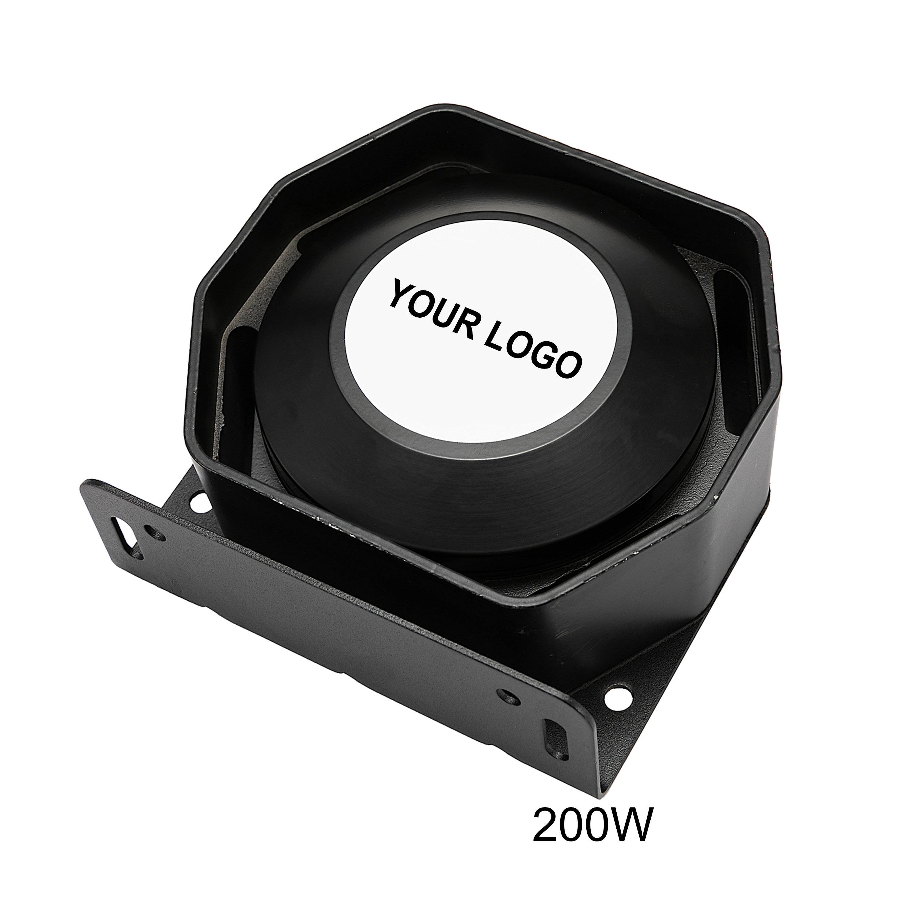 200W Universal Truck Octagon Siren Speaker Horn ABS 3-Way Design Vehicle Security & Warning System Car Alarm