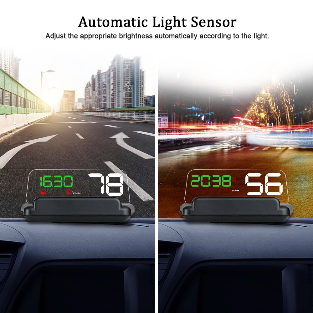 2025 New T900 Universal Auto Electronics HUD Speed Digital Meter LCD LED Display Auto Head-Up Speed Gauge Clock Function Cars