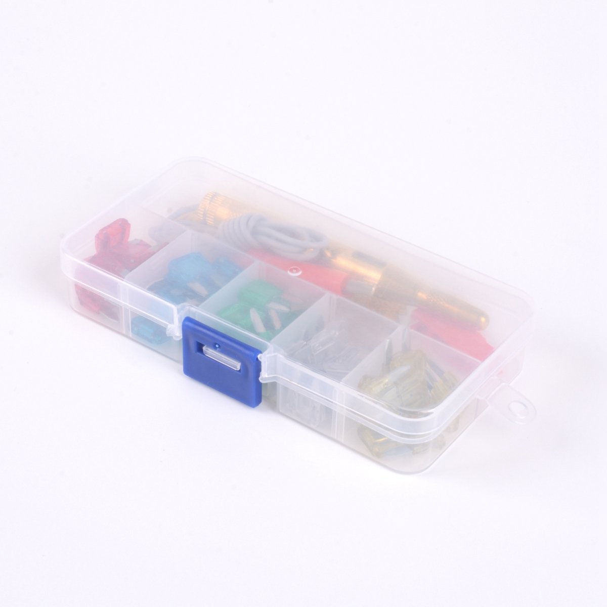 60Pcs Assorted Car Motorcycle Truck Mini Blade Fuse Set Kit 5A 10A 15A 20A 25A 30Amp & Test Pencil