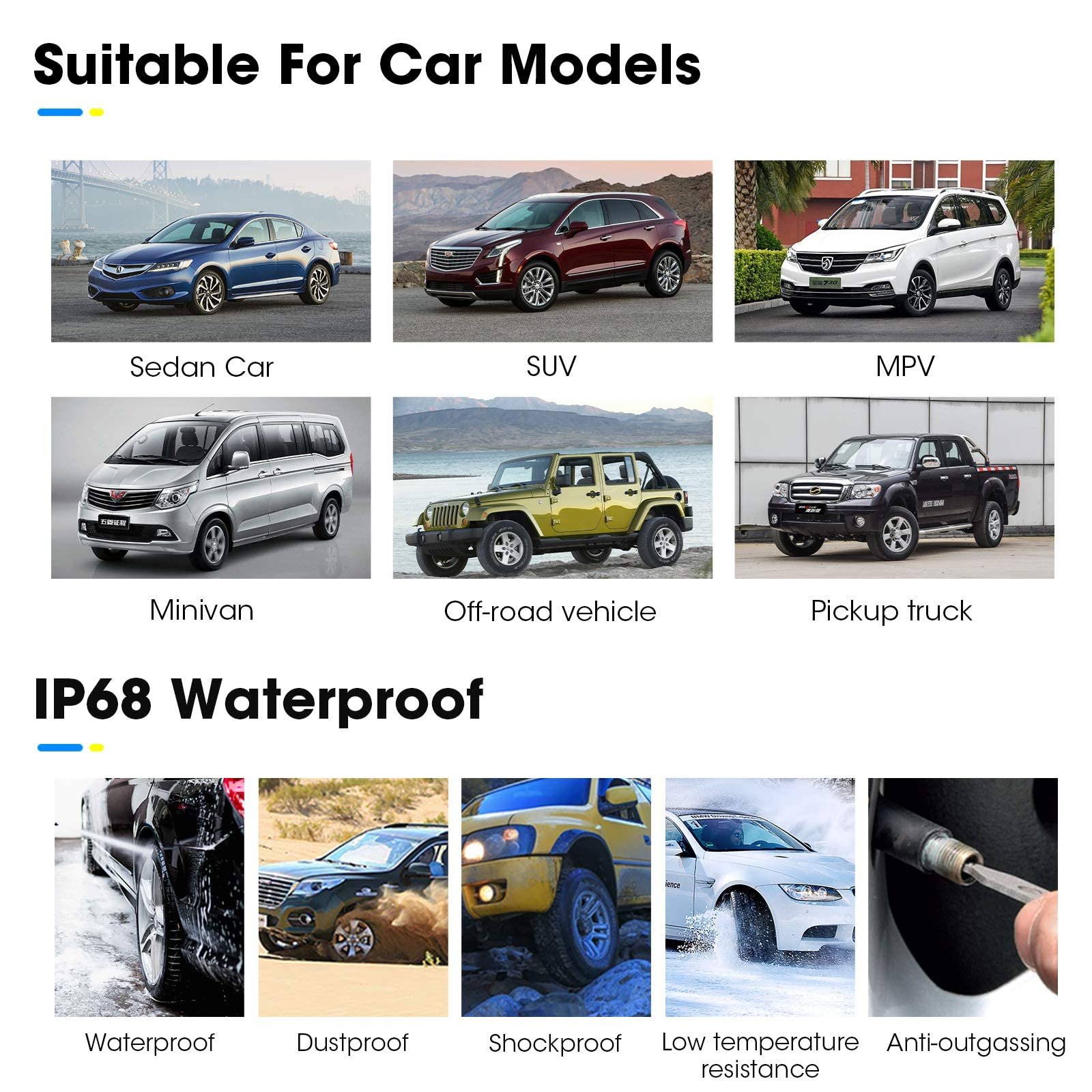 Tire Pressure Monitoring System TPMS Wireless Adjustable Display Angle with 4 Waterproof External Sensors Auto Alarm Real-time