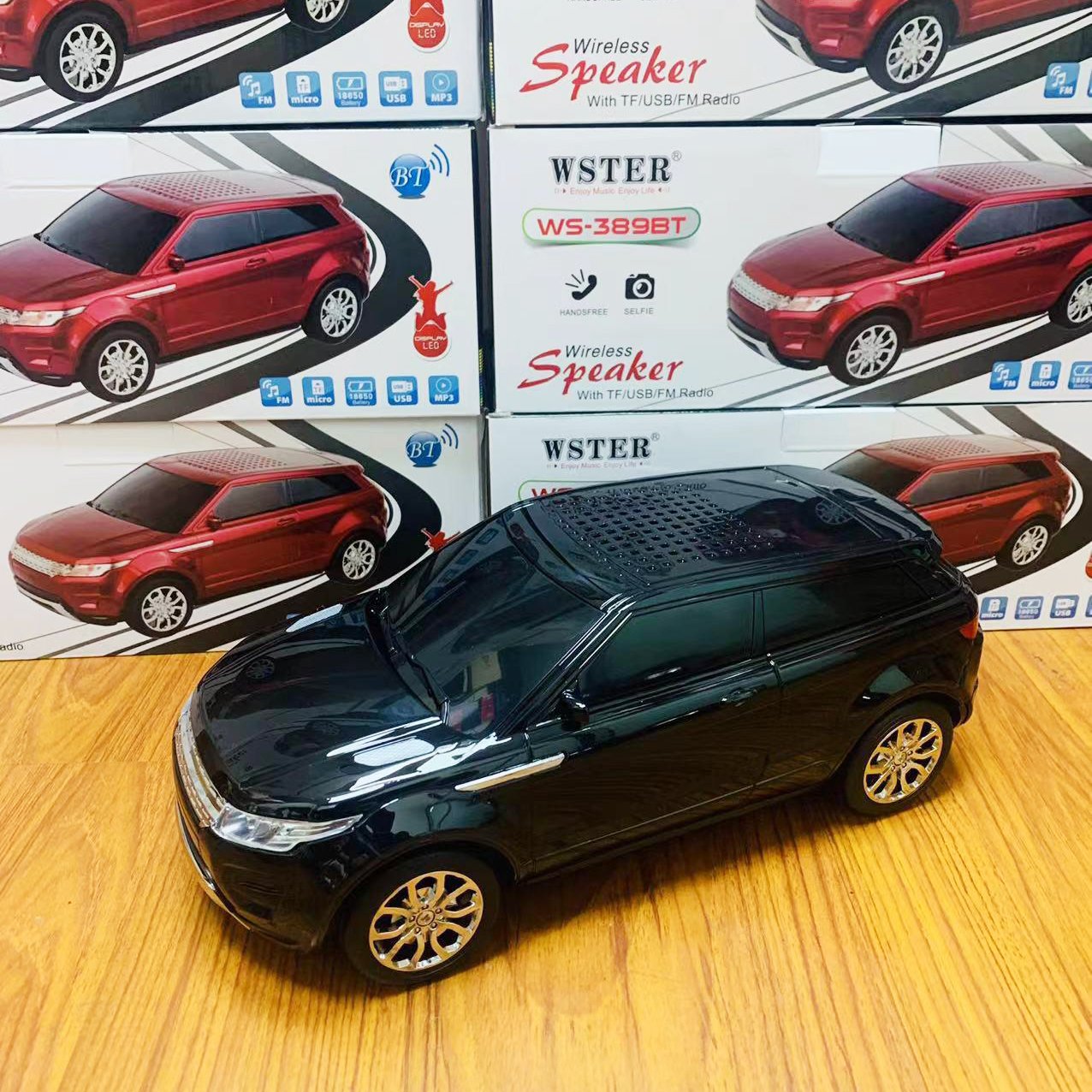 WSTER 1500mAh WS-389 SUV Design BT Sound Box Wireless Desktop Party Portable Car Mini Karaoke Stereo TWS Speaker