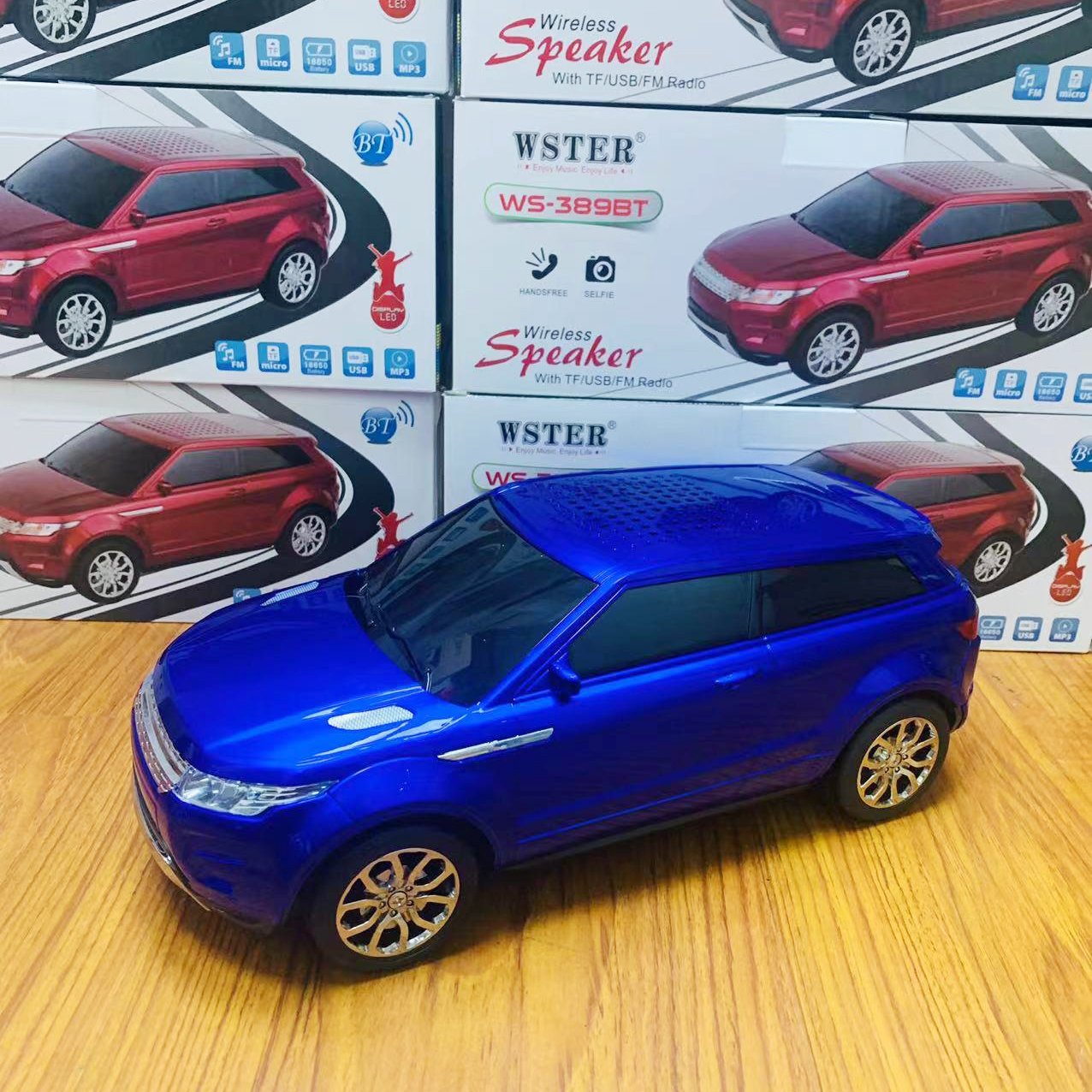 WSTER 1500mAh WS-389 SUV Design BT Sound Box Wireless Desktop Party Portable Car Mini Karaoke Stereo TWS Speaker