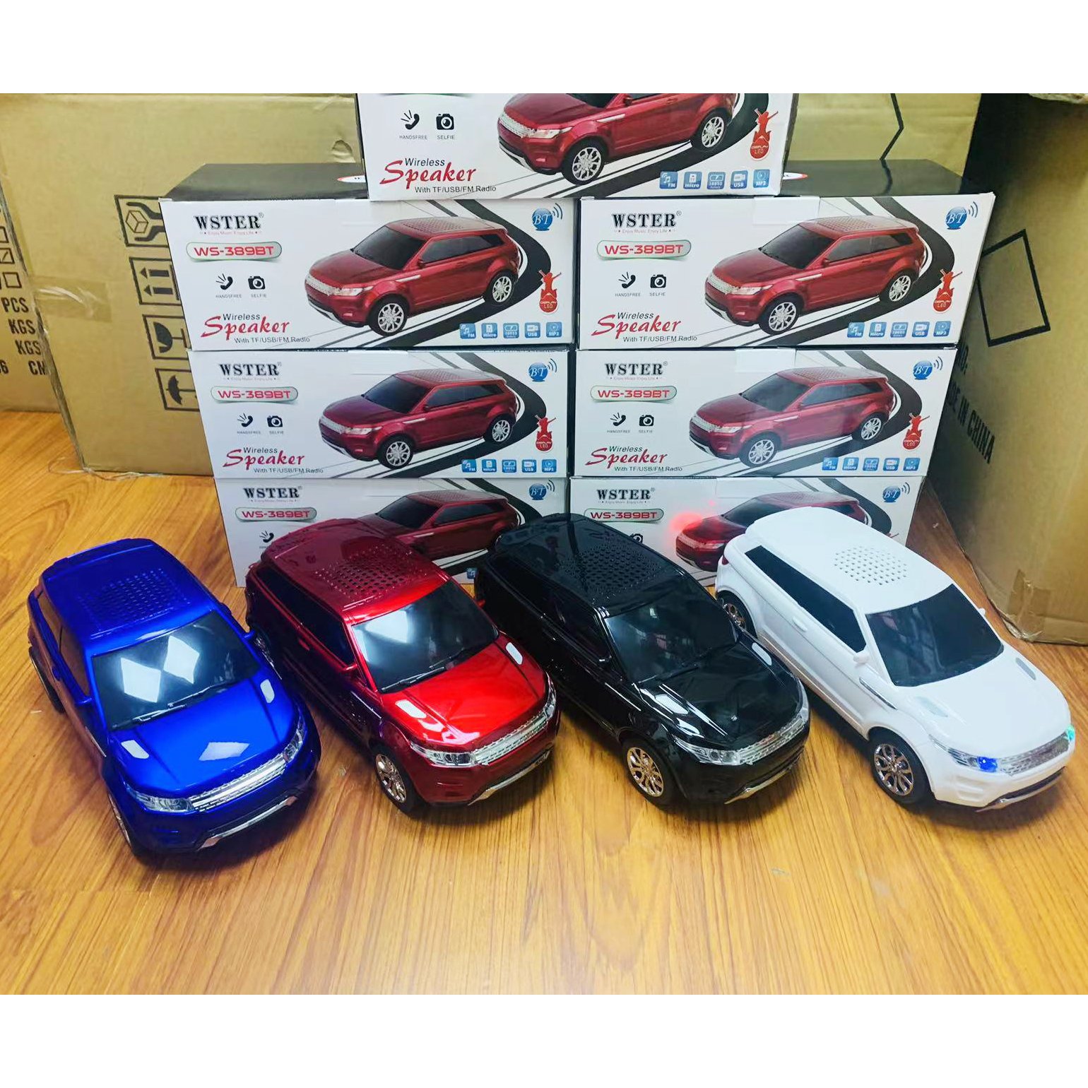 WSTER 1500mAh WS-389 SUV Design BT Sound Box Wireless Desktop Party Portable Car Mini Karaoke Stereo TWS Speaker