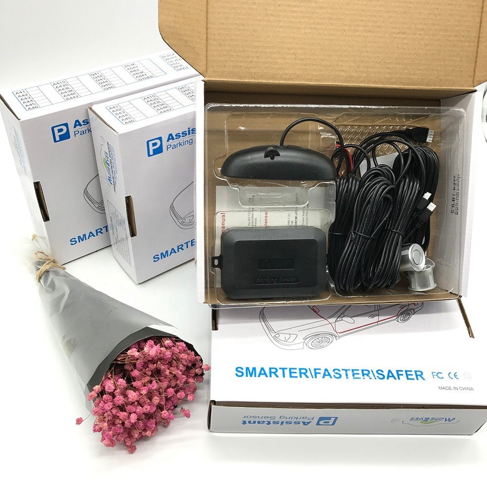 4 Car Auto Back up Sensors Reverse Radar System Alarm Kit Rear Parking Sensors with LED Display