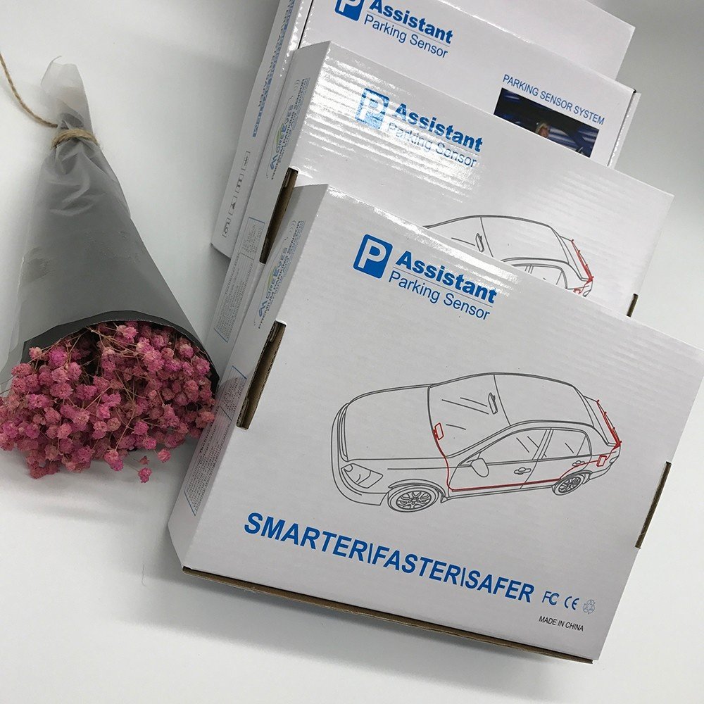 4 Car Auto Back up Sensors Reverse Radar System Alarm Kit Rear Parking Sensors with LED Display