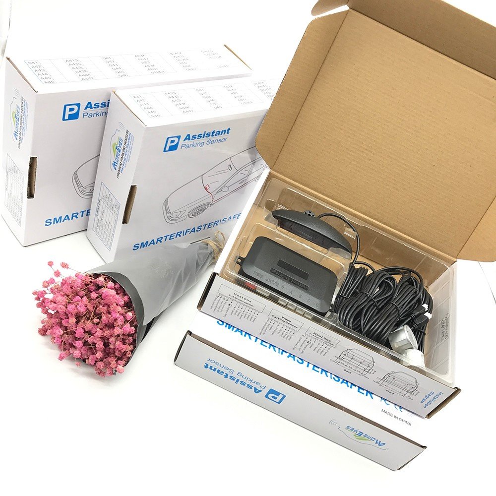4 Car Auto Back up Sensors Reverse Radar System Alarm Kit Rear Parking Sensors with LED Display
