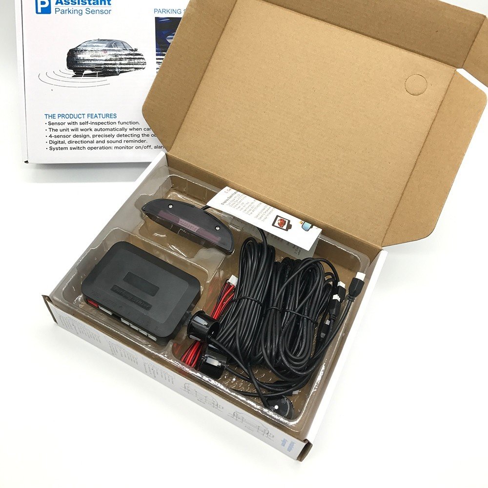 4 Car Auto Back up Sensors Reverse Radar System Alarm Kit Rear Parking Sensors with LED Display