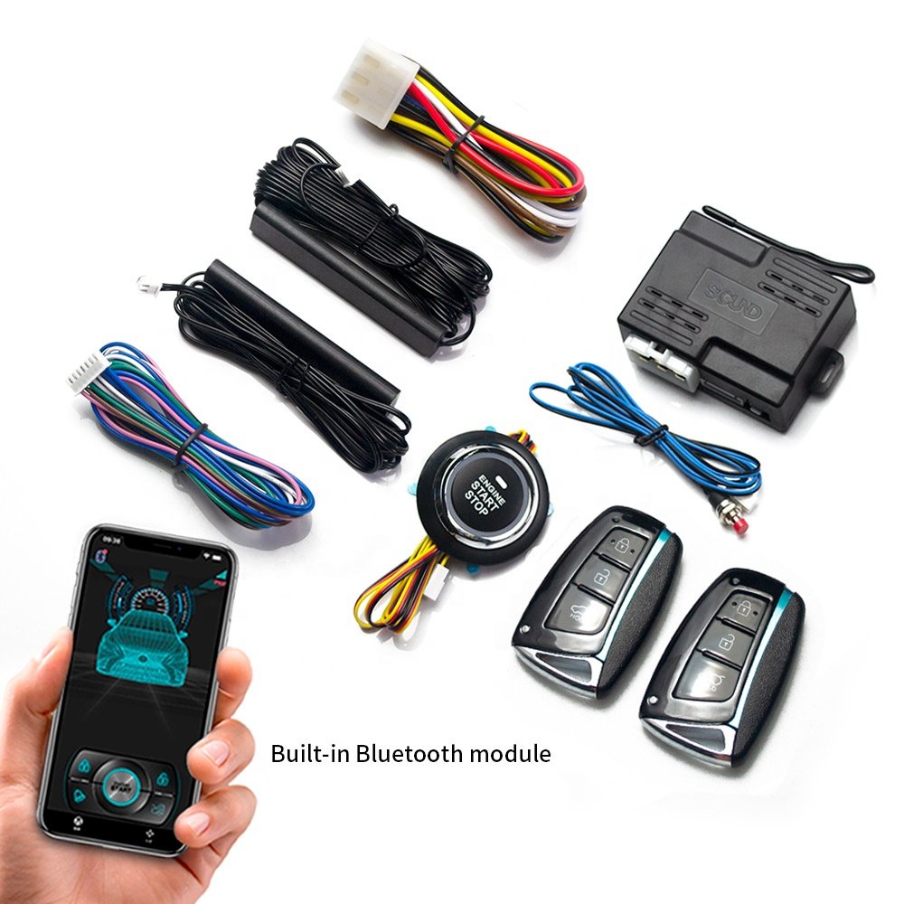 Factory Wholesale Car General Mobile Phone Bluetooth Control Car One Key Start Keyless Entry Remote Start One-way Alarm