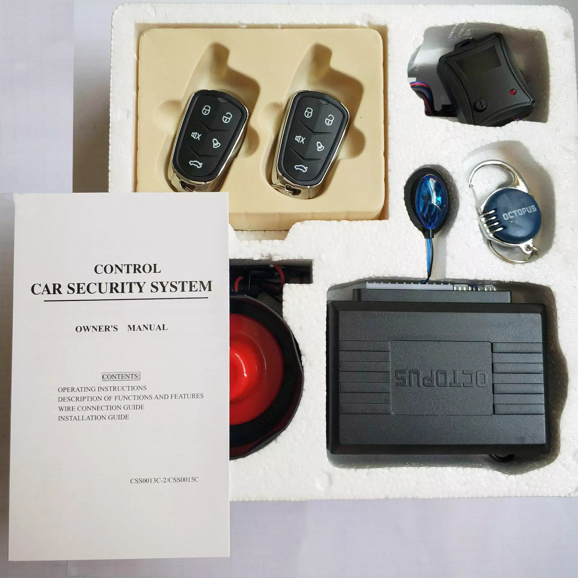 Hot Popular One Way OCTOPUS Blazer Keyless Entry Car Security Alarm System