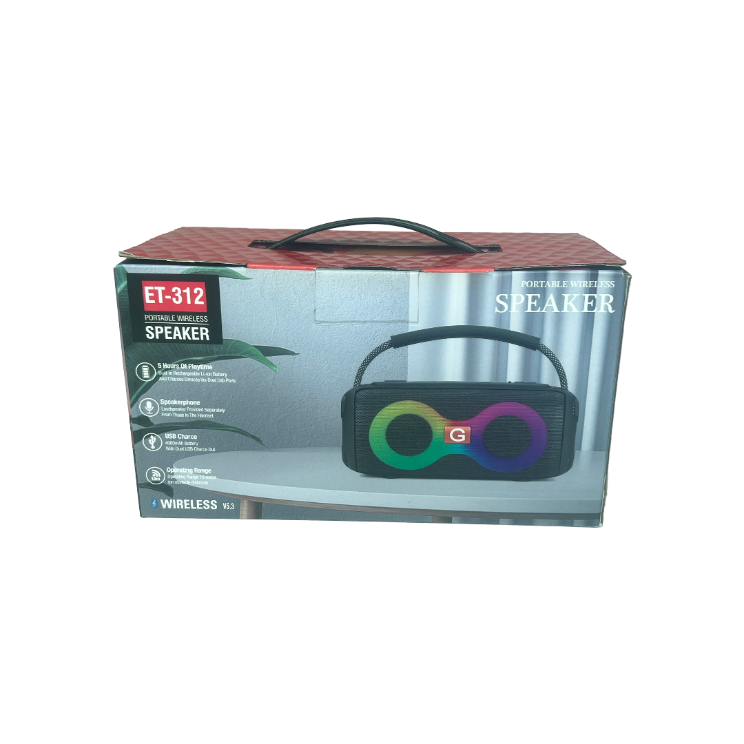 ET-312 5.3 Dual Loud RGB Gaming Subwoofer Speakers with Plastic for Computers, Televisions, Mobile Phones, Etc
