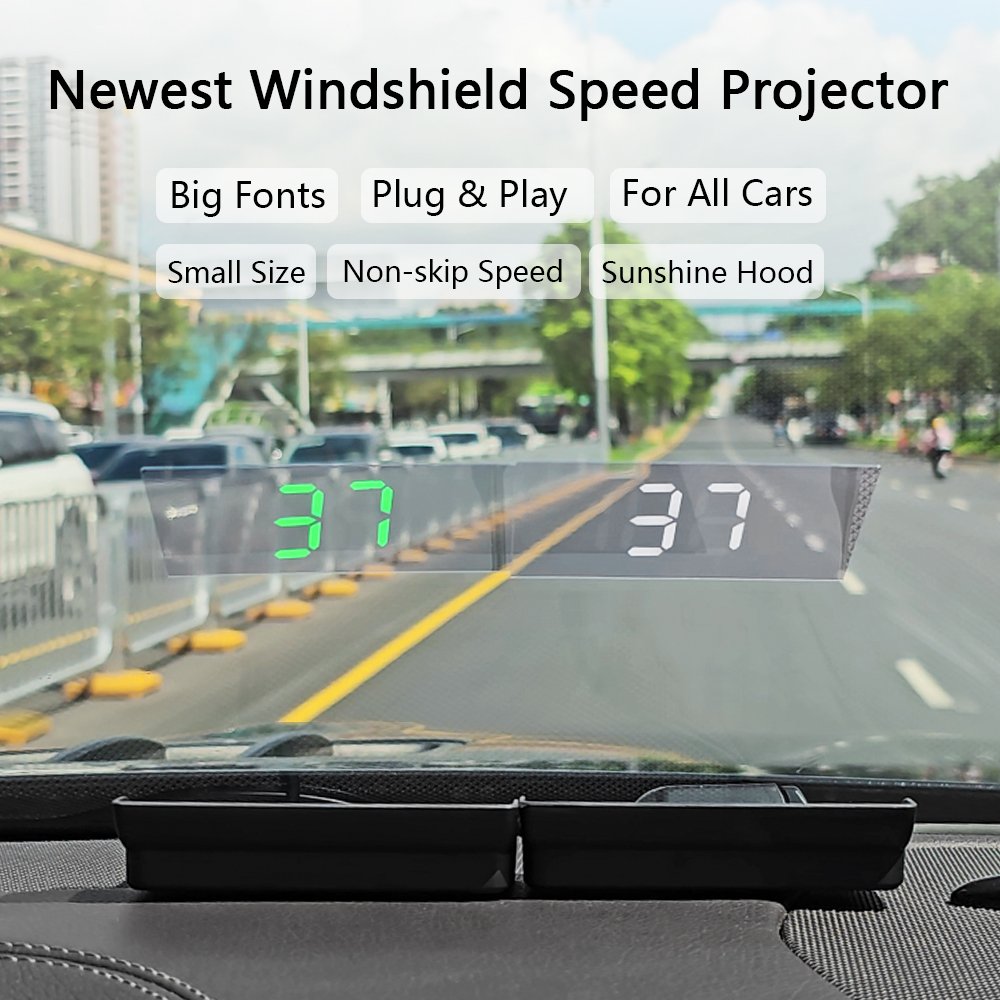 Digital GPS Speedometer Universal Car Hud Head up Displays W1 With Speed MPH Overspeed Alarm HD LCD Display
