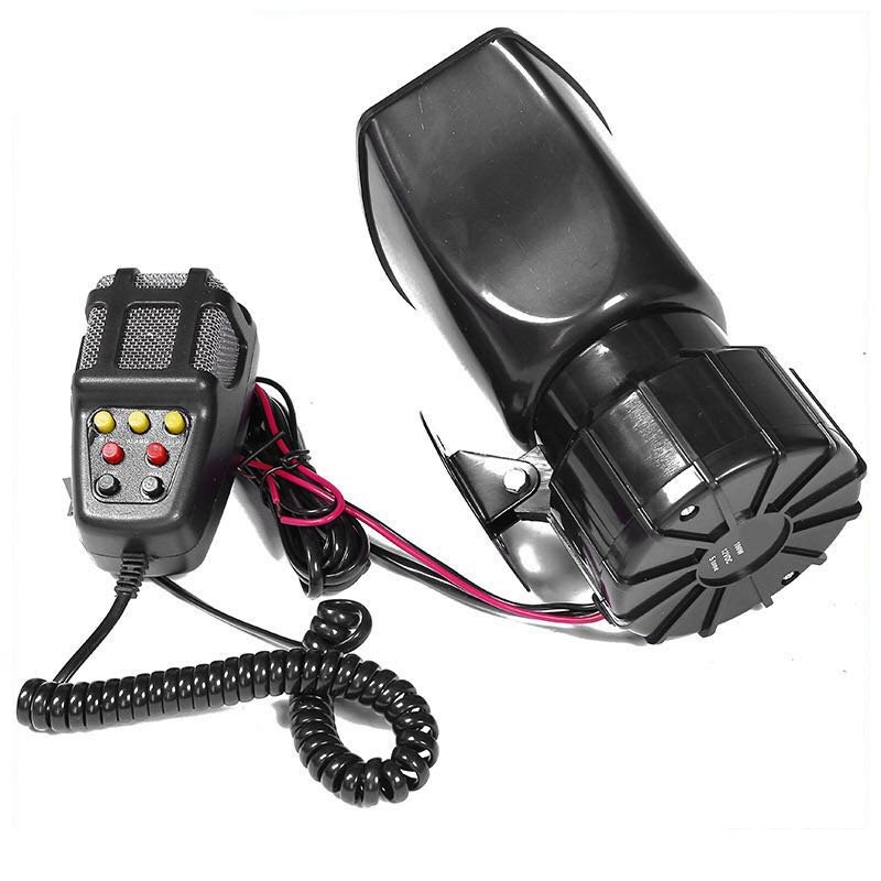 12V 7 Tone Auto Siren Horn Speaker with Microphone Car Motorcycle Ambulance Siren Alarm Horn