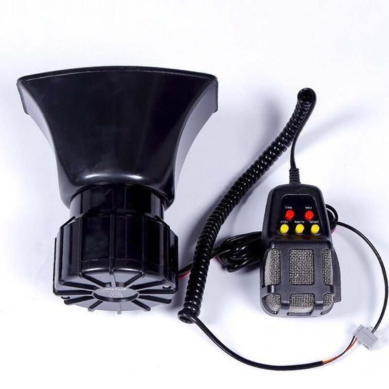 12V 7 Tone Auto Siren Horn Speaker with Microphone Car Motorcycle Ambulance Siren Alarm Horn