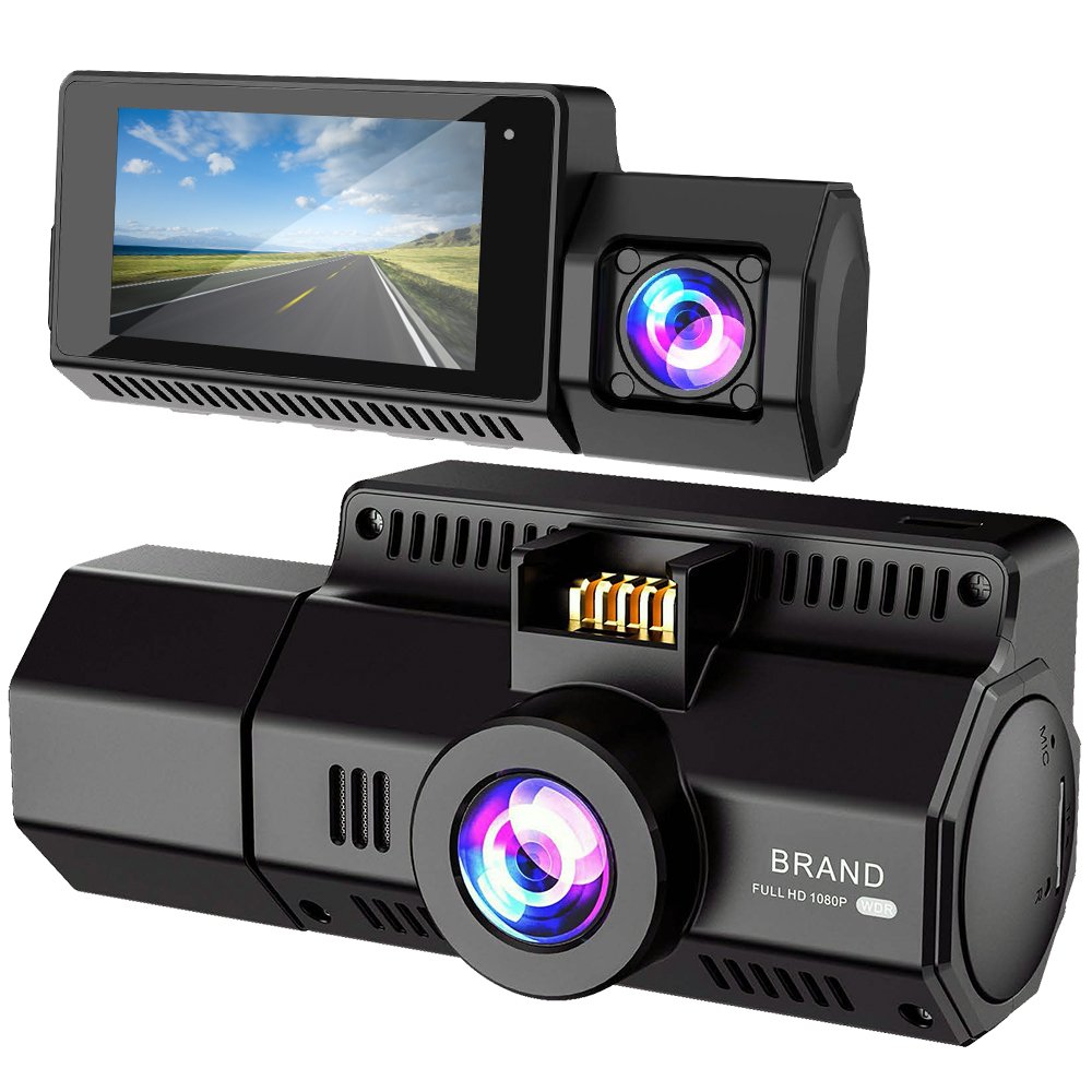 4K+1080P Dual Camera Dash Cam with IR Night Vision Loop Recording, and Wide Angle Lens - 3.16 Inch IPS Screen Car Dvr Blackbox