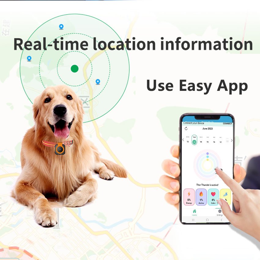 Pet Smart GPS Tracker Mini Anti-Lost Waterproof 4G Locator Sleep Calorie Health Status Tracer Collar for Pet Dog