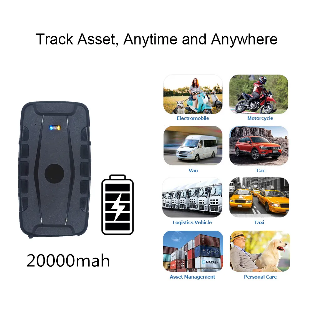 4G All Band Magnetic GPS Tracker 20000mAh Global GPS LTE Real Time Tracking Device for Truck Car Vehicles