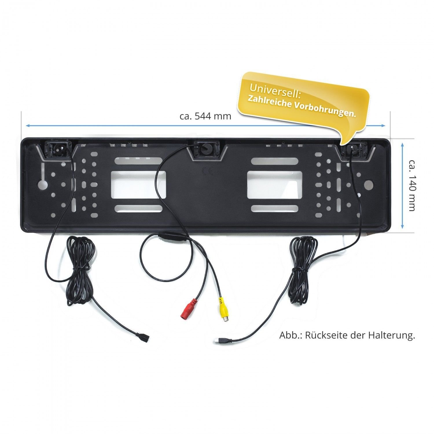 Eu Frame Camera Front and Rear Side View Camera Not Include Monitor System Wireless Car Reverse 6 Probes Sensor Visible Radar
