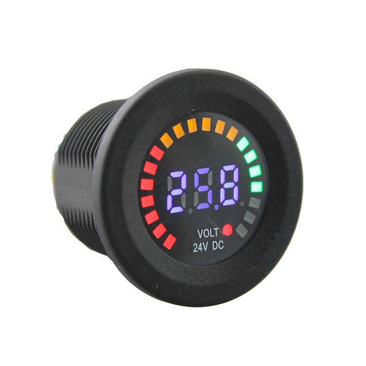 Universal 24V DC LED Digital Voltmeter Battery Monitor Real-Time Monitoring for Car Ship Truck