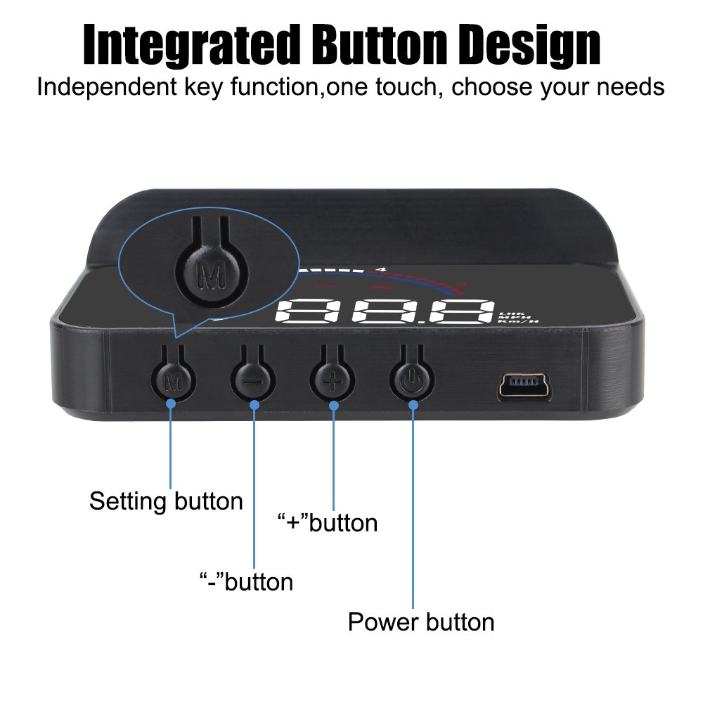 M13 HUD Car Head up Display Windshield Projector Digital Alarm Set GPS Compass Clock Speed Meter Speedometer