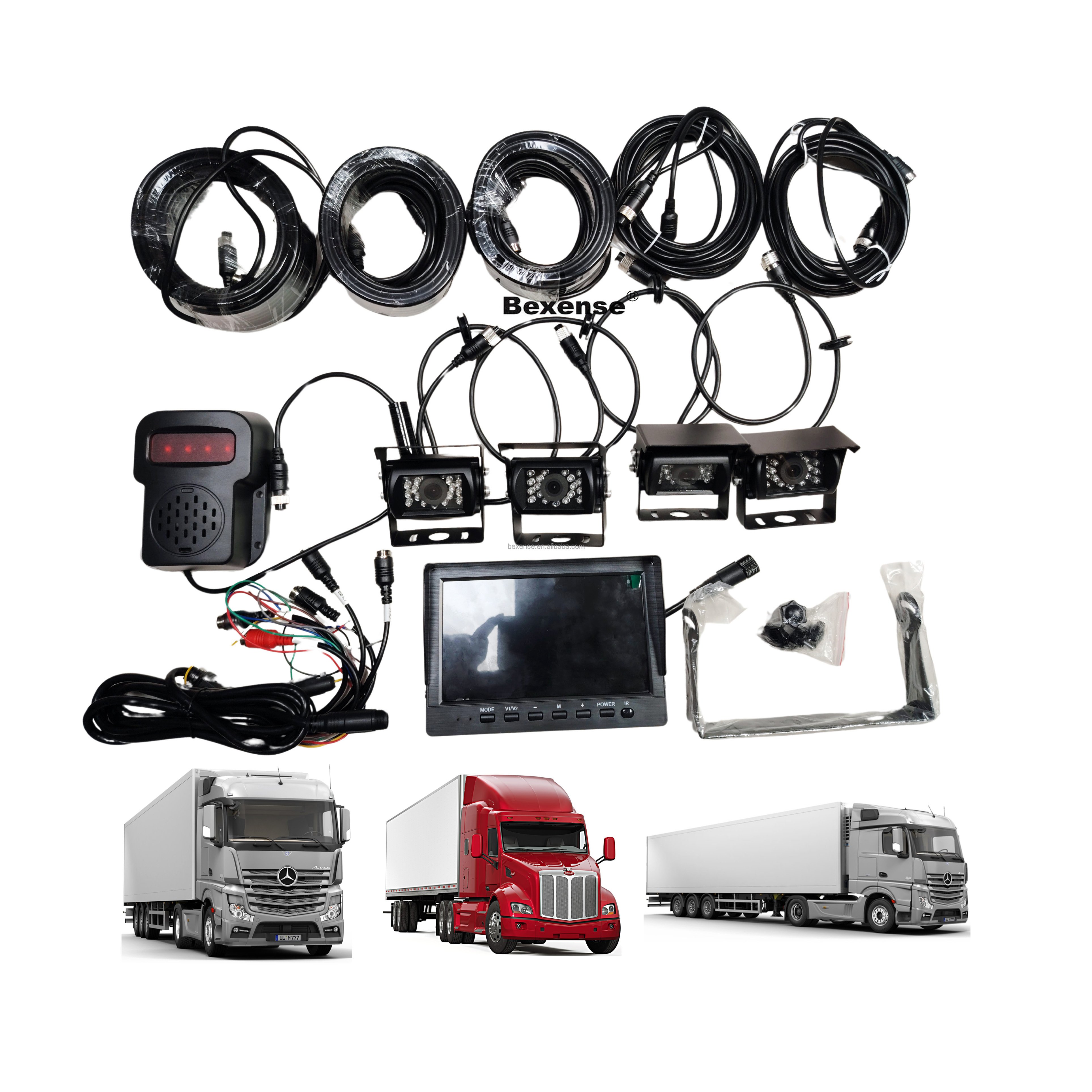 Factory Made Waterproof Adjustable Volume Combined Aural and Visual Truck Voice Alarm