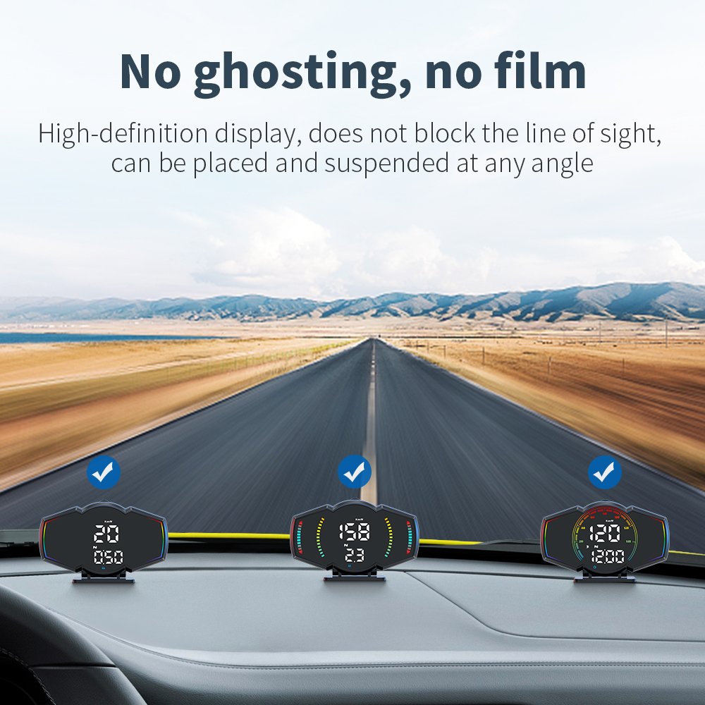 2025 New Car HUD G18 GPS Speedometer Head up Displays Smart Inclinometer Car Accessories for Universal Car