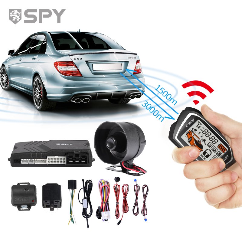 12v Hot Selling Auto Smart Key Rfid Identification Pke Keyless Alarm Car Alarms System With Autostart