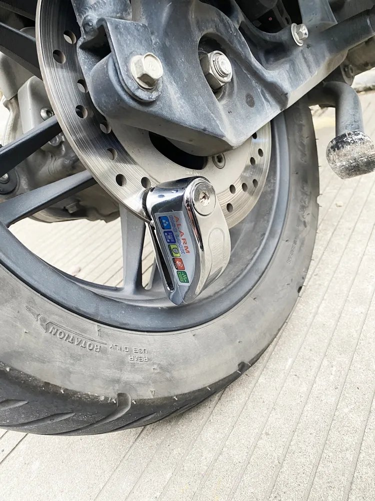 Anti-theft Portable Mountain Bike Keyless Security Alarm Bicycle Lock Electric Scooter Lock Disc Brake Bicycle Lock