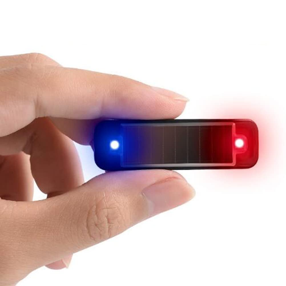 Solar Power Fake Car Alarm LED Light In-Night Caution Strobe Warning Light Running Lamp for All Vehicle