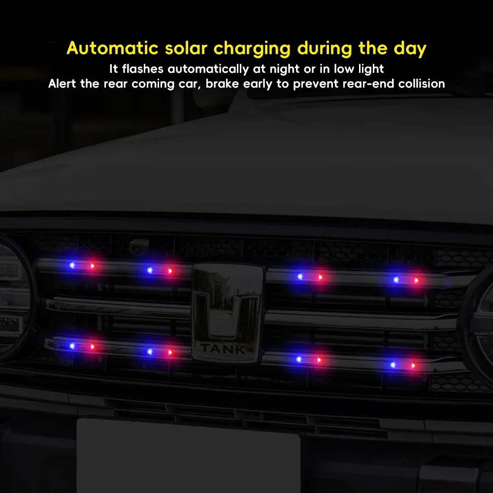 Solar Power Fake Car Alarm LED Light In-Night Caution Strobe Warning Light Running Lamp for All Vehicle