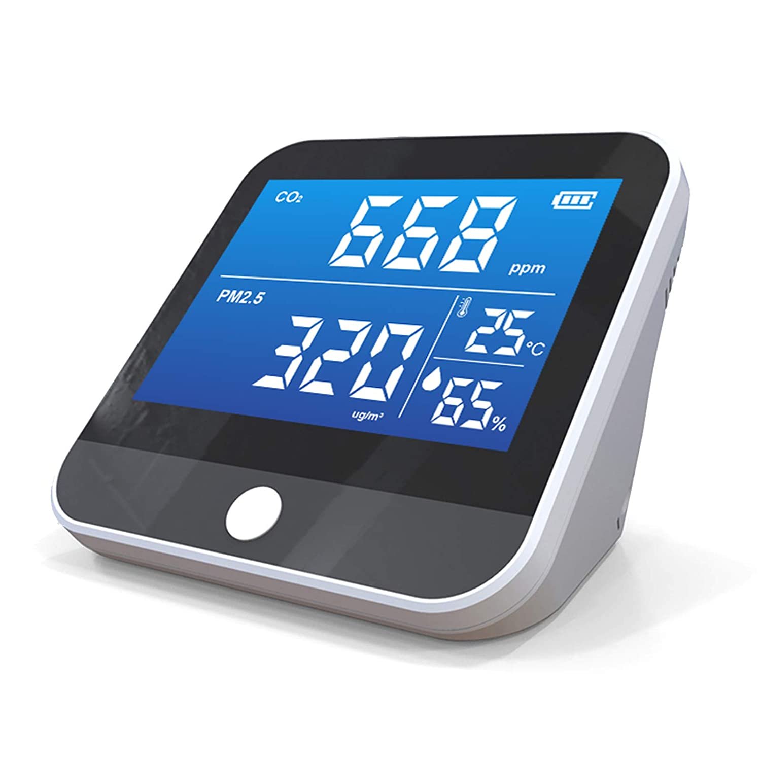 Air Quality Monitor Indoor CO2 Detector, Carbon Dioxide Monitor With Alarm Function, Pm1.0/2.5/10 Micron Particulate Matter Dust