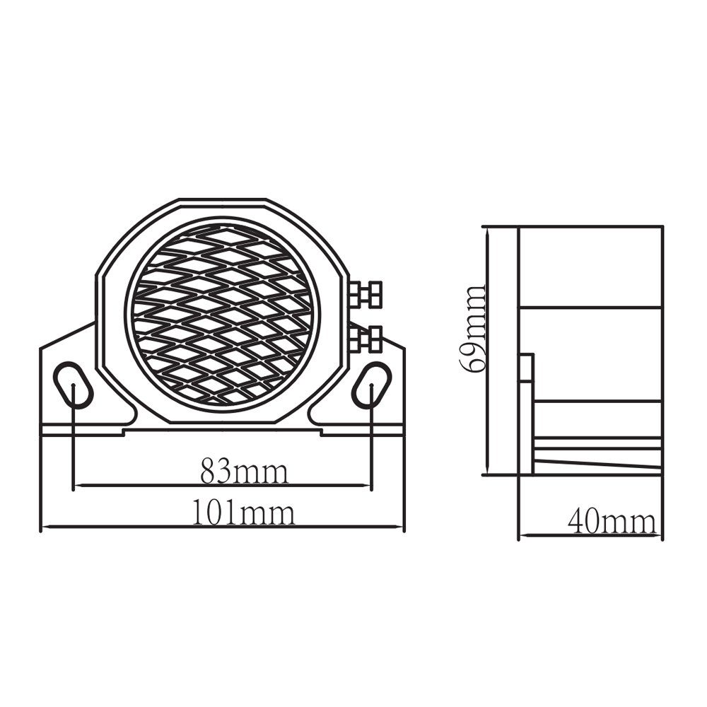 12 48V Truck Reversing Voice Back up Alarm Waterproof Reversing Alarm Horn RA302