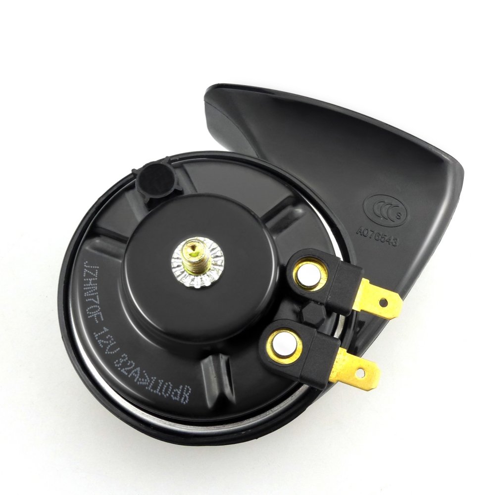 New 12V 24V Loud 108db Snail Horn Cars 2-Way Aluminum Black Electric Audio Speaker ABS Compatible All Car Models Specifically VW