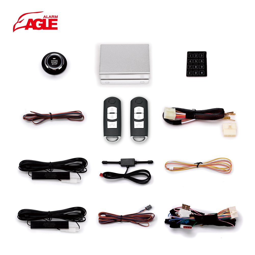 Car Pke Keyless Pke Botn De Encendido Star Stop Auto Alarm System Passive and Keyless Entry Push Button Remote Engine Start Stop
