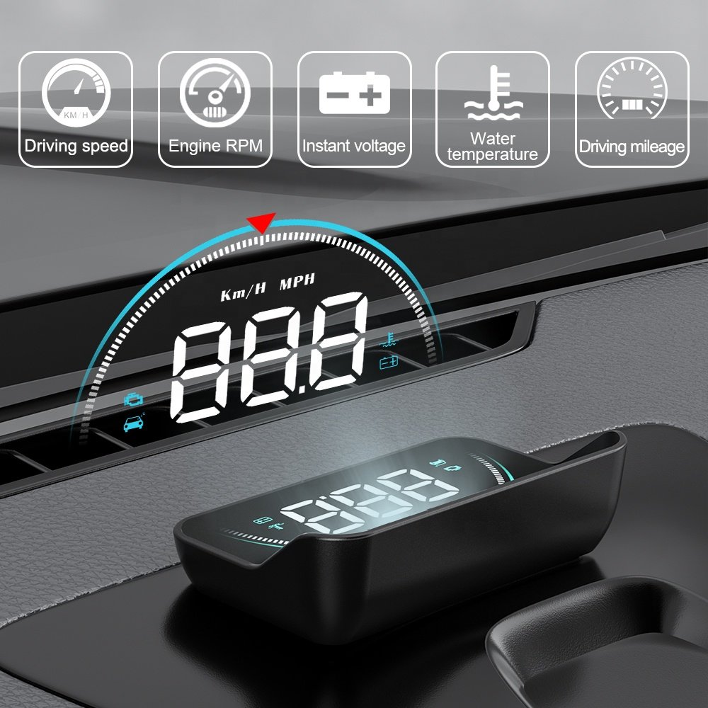 WiiYii Factory Direct Car Projector Display Head up Display Over-speed Alarm Smart Gauge M8 OBD2 Universal Car HUD