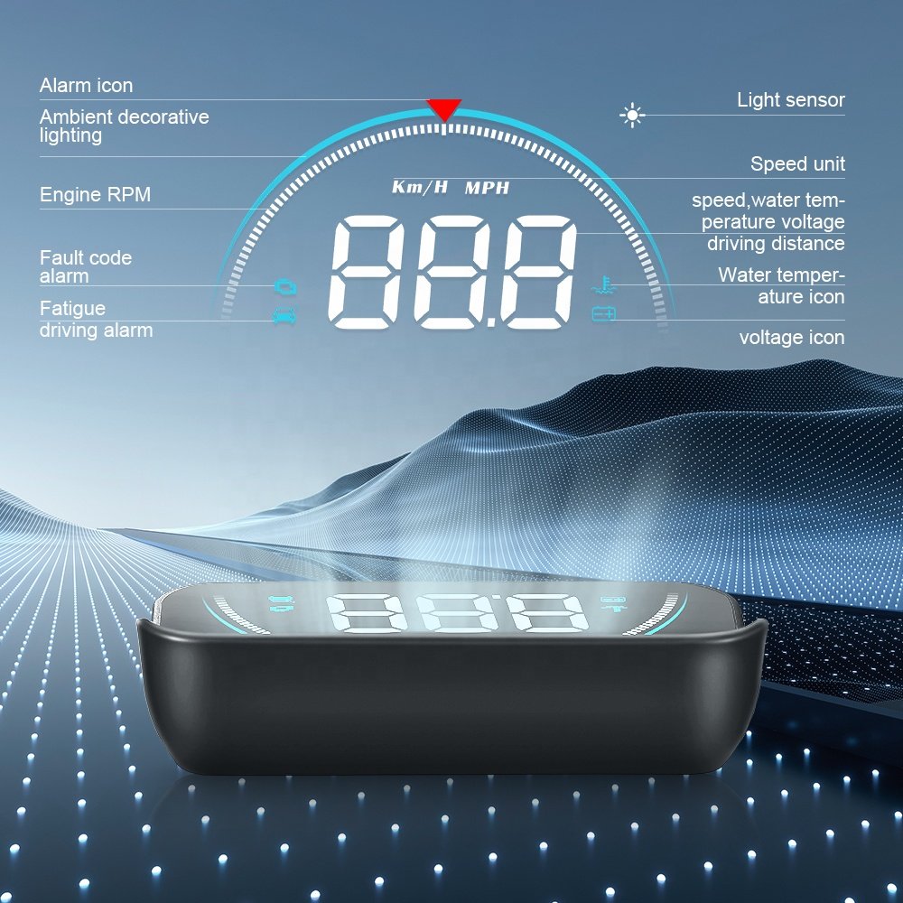 WiiYii Factory Direct Car Projector Display Head up Display Over-speed Alarm Smart Gauge M8 OBD2 Universal Car HUD