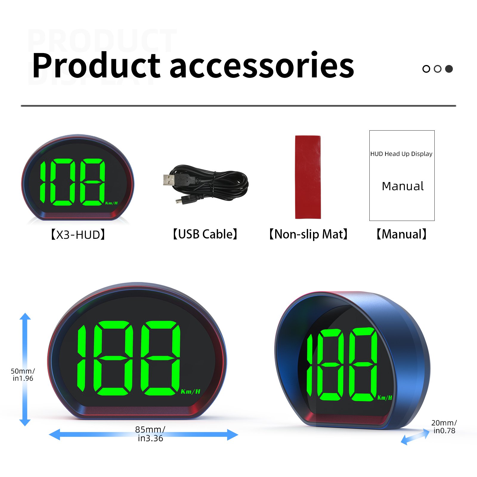2024 Factory Direct WiiYii New X3 Cheap HUD Car GPS Head up Displays Universal Speedometer
