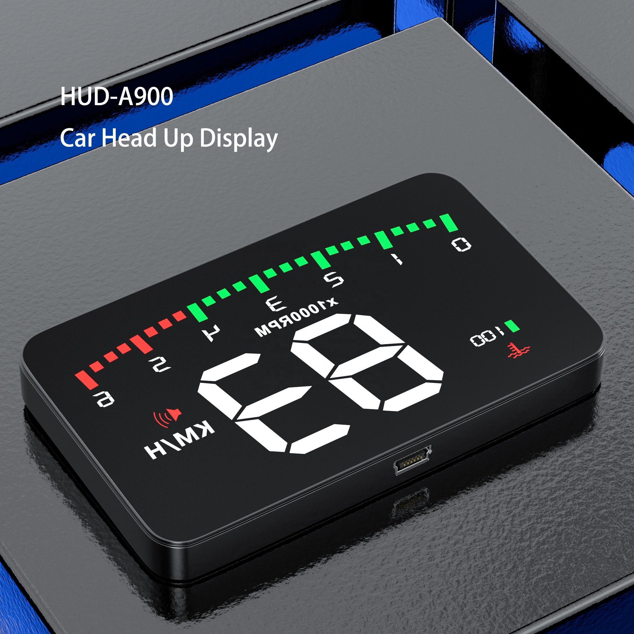 WiiYii Factory's Universal OBD2 A900 Head up Display LED Speed Meter Plug and Play Windshield HUD for Cars