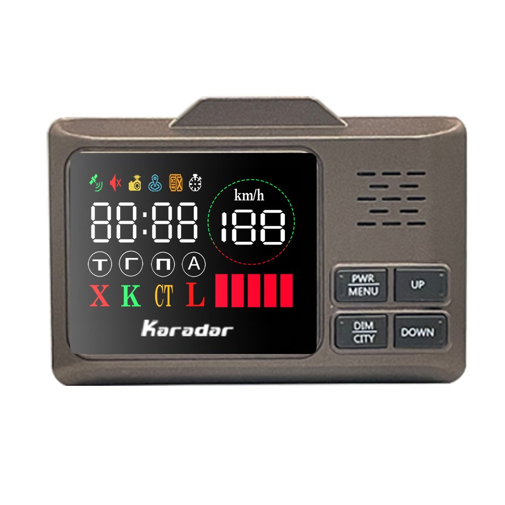 Karadar Pro980 2-in-1 GPS Glonass Antiradar Detector LED 720p Signature Radar Detector Russian Anti-Speed X K CT La Car Use