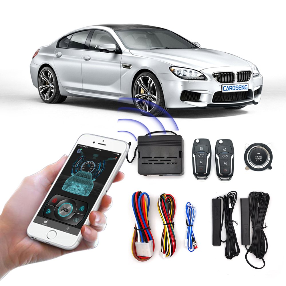 PKE Keyless Entry Remote Start System Security with Smartphone APP