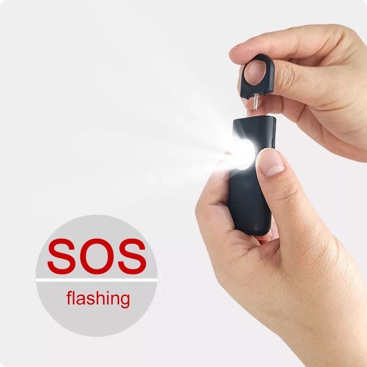 Top1 Sales Women Self Defense 130db Flashlight Personal Security Alarm Keychain Personal Safety Siren