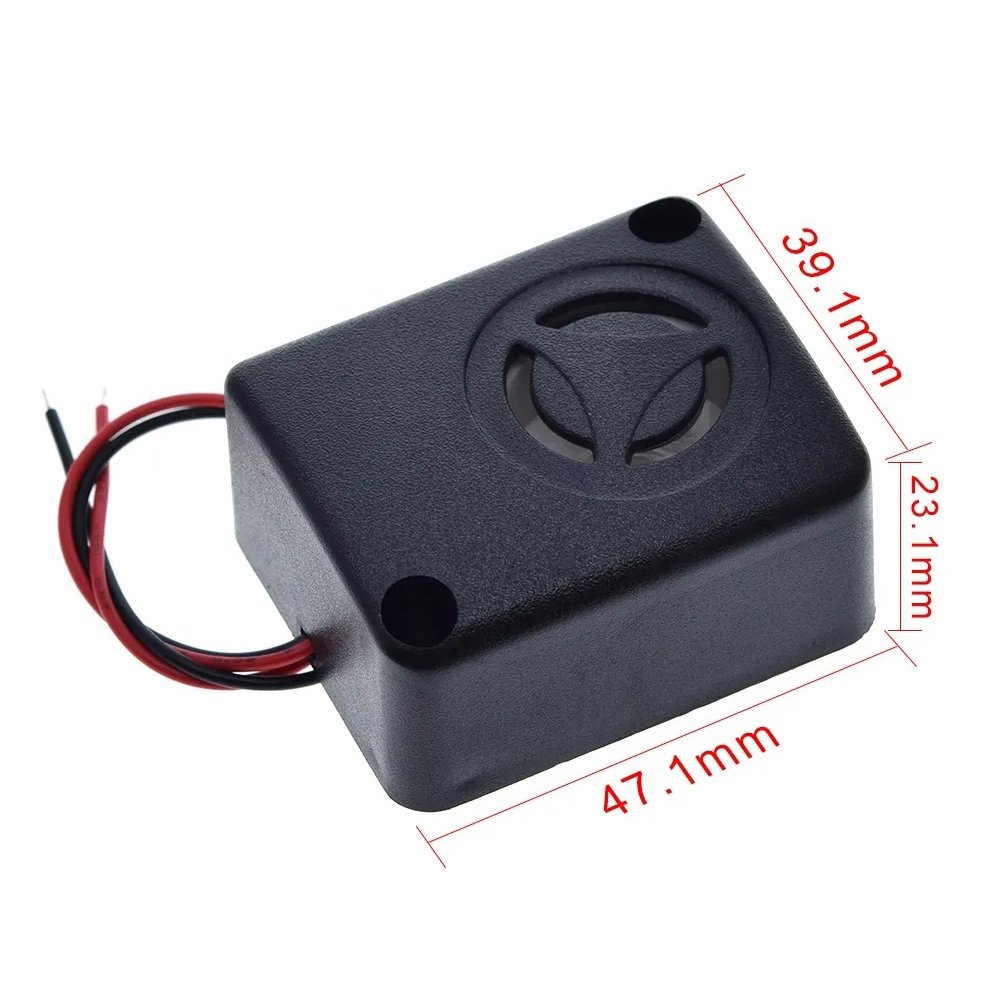 Anti-theft Car Burglar Alarm 6/12/15V 120dB Active High Decibel Buzzer Safe Box Burglar Alarm Car Accessories QSI-4840