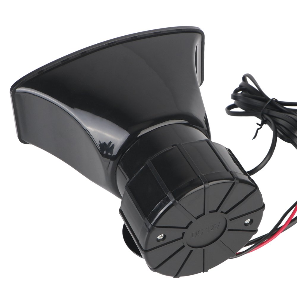 Car Warning Alarm Megaphone Car Horn 120DB Loud 12V 100W Multi-tone & Claxon Horn Police Siren Air Horn Speaker