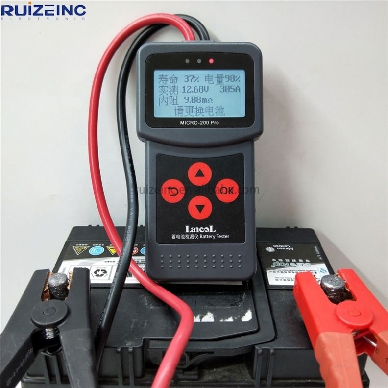 200PRO Big Clip Car Electric Accumulator Tester Motorcycle Battery Internal Resistance Life Analysis Start
